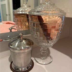 Elegant Glass Decorative Jar